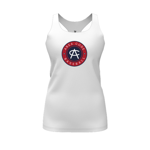 [FT0TRBWH-FYS-LOGO1] Decker Racerback Tank Top (Female Youth S, White, Logo 1)