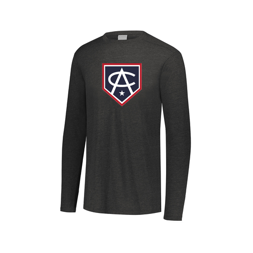 [FTLCUBBK-AXS-LOGO3] Decker Men's Tri-Blend T-Shirt - Long Sleeve (Adult XS, Black, Logo 3)