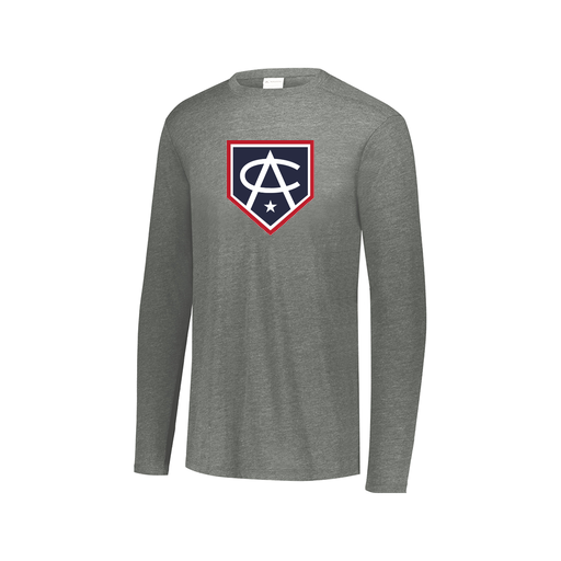 [FTLCUBGY-AXS-LOGO3] Decker Men's Tri-Blend T-Shirt - Long Sleeve (Adult XS, Gray, Logo 3)
