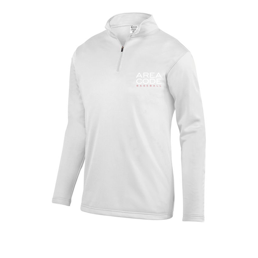 [FOLQFFWH-AS-LOGO2] Decker Men's FlexFleece 1/4 Zip (Adult S, White, Logo 2)