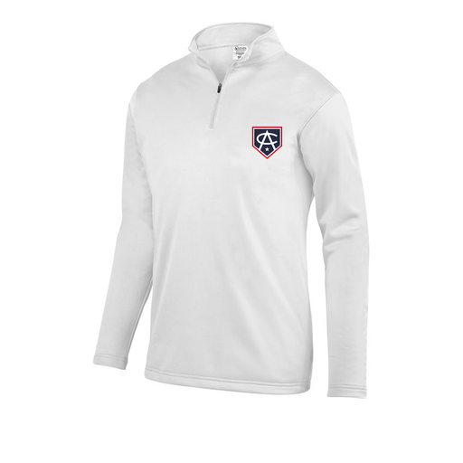 [FOLQFFWH-YS-LOGO3] Decker Youth FlexFleece 1/4 Zip (Youth S, White, Logo 3)